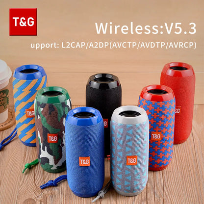Bluetooth Speaker  TG117 Portable TWS Sound Box Waterproof Loudspeaker Outdoor Stereo Surround Speakers Support TF FM Radio
